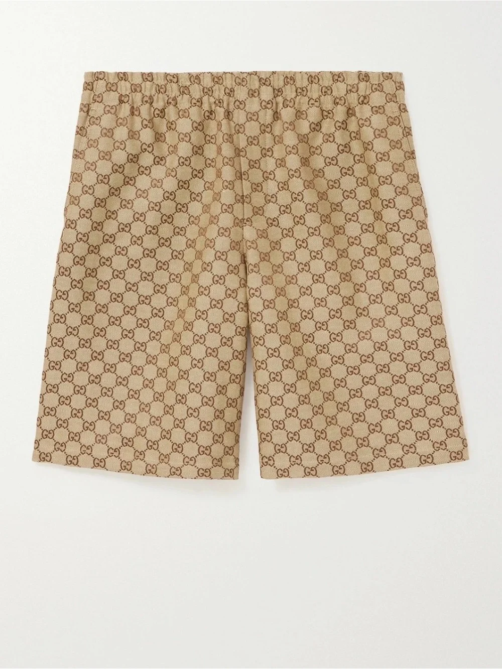 Gucci Beige and Brown All-Over GG Camp Shirt